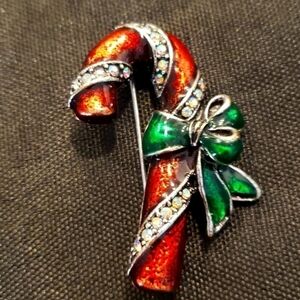 OTC Candy Cane brooch pin